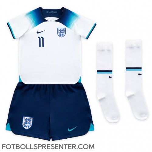 England Marcus Rashford #11 Hemmatröja Barn VM 2022 Kortärmad (+ korta byxor)